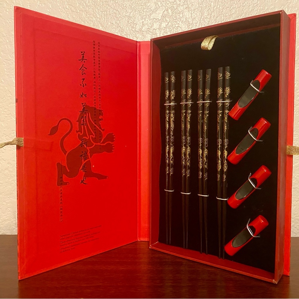 Maxwell Williams Designer Homewares Shanghai Chic Chopstick Gift Set Vintage NEW
